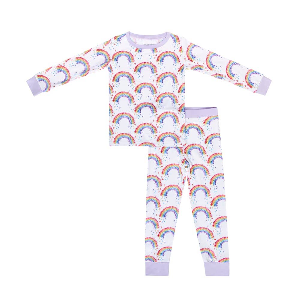 Coco Moon Flower Shower Kids Long Bamboo Pajamas 7/8