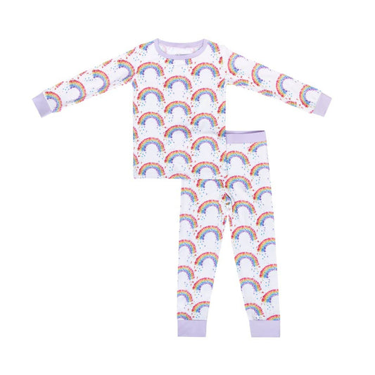 Coco Moon Flower Shower Kids Long Bamboo Pajamas 7/8