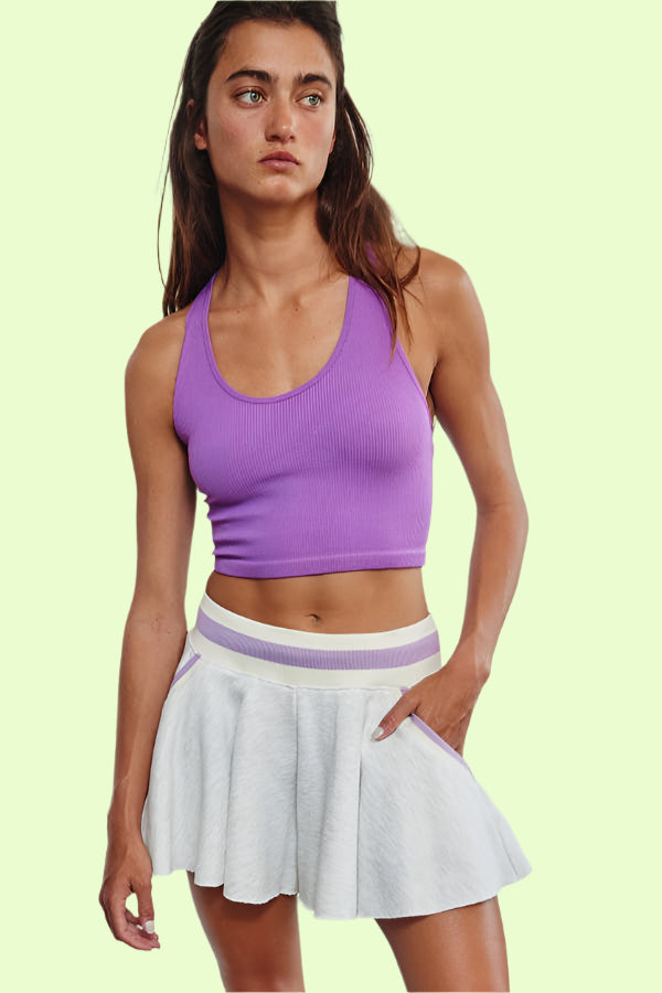 Lavender Lounge Flare Shorts
