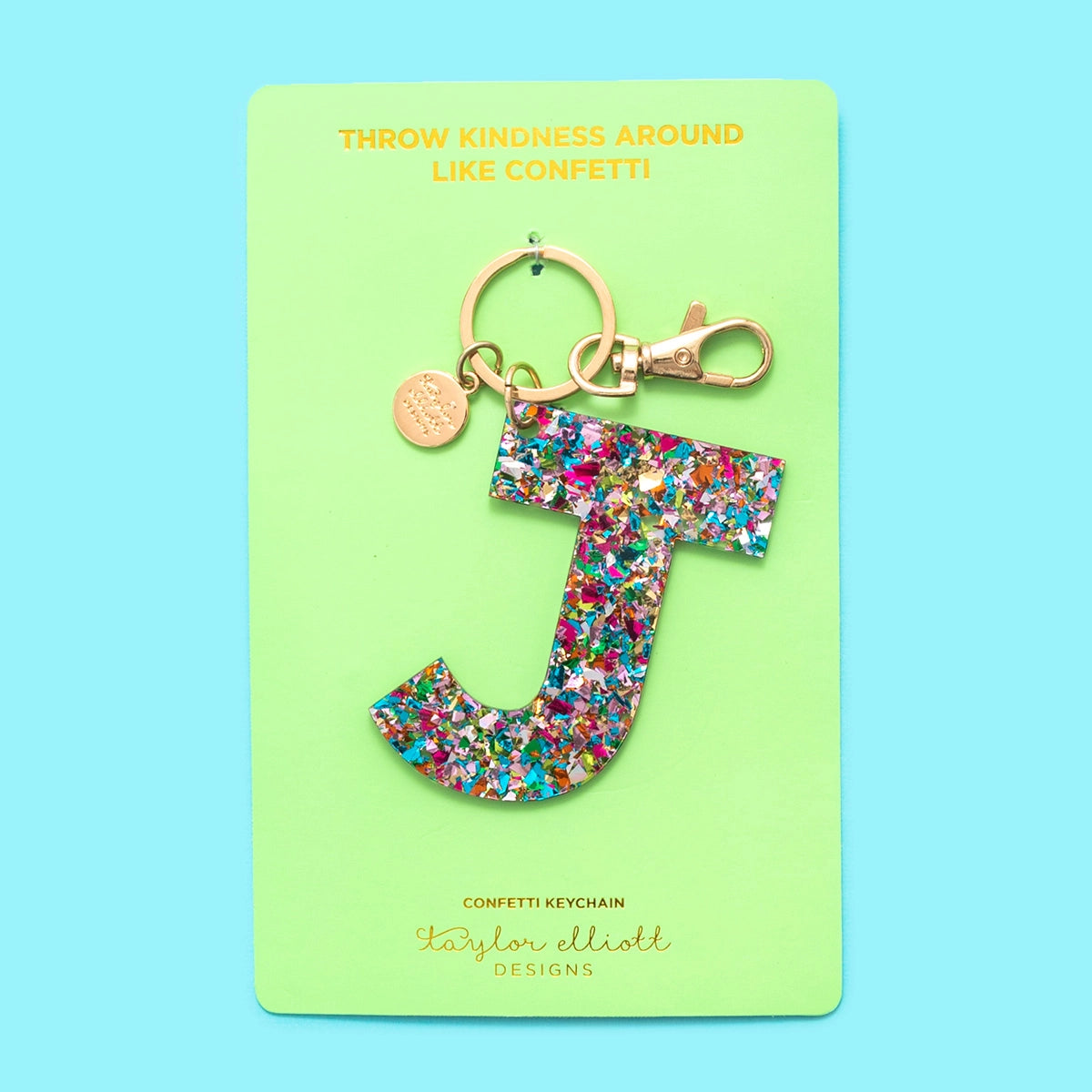 Confetti Letter Keychains