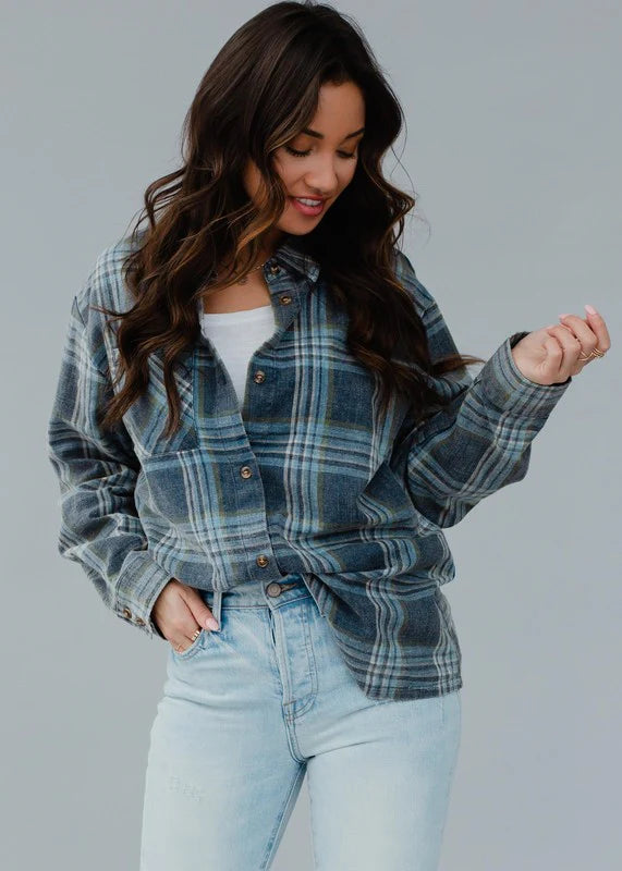 Rock & Roll Plaid Flannel | Blue