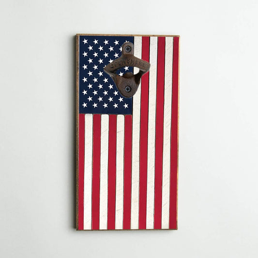 American Flag Handmade Vintage Wall Hanging Bottle Opener