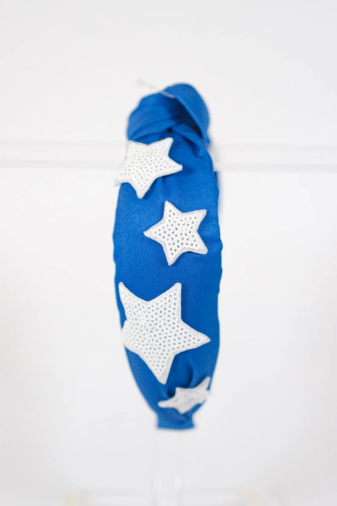 Dalia Blue and White Sequin Star Patriotic Game Day Headband