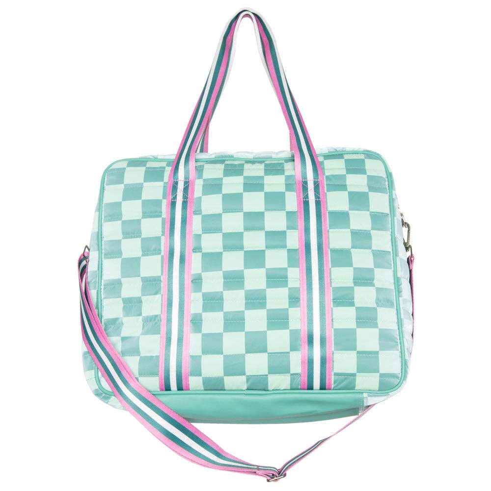 Checkerprint Pickleball Duffle Bag | Teal