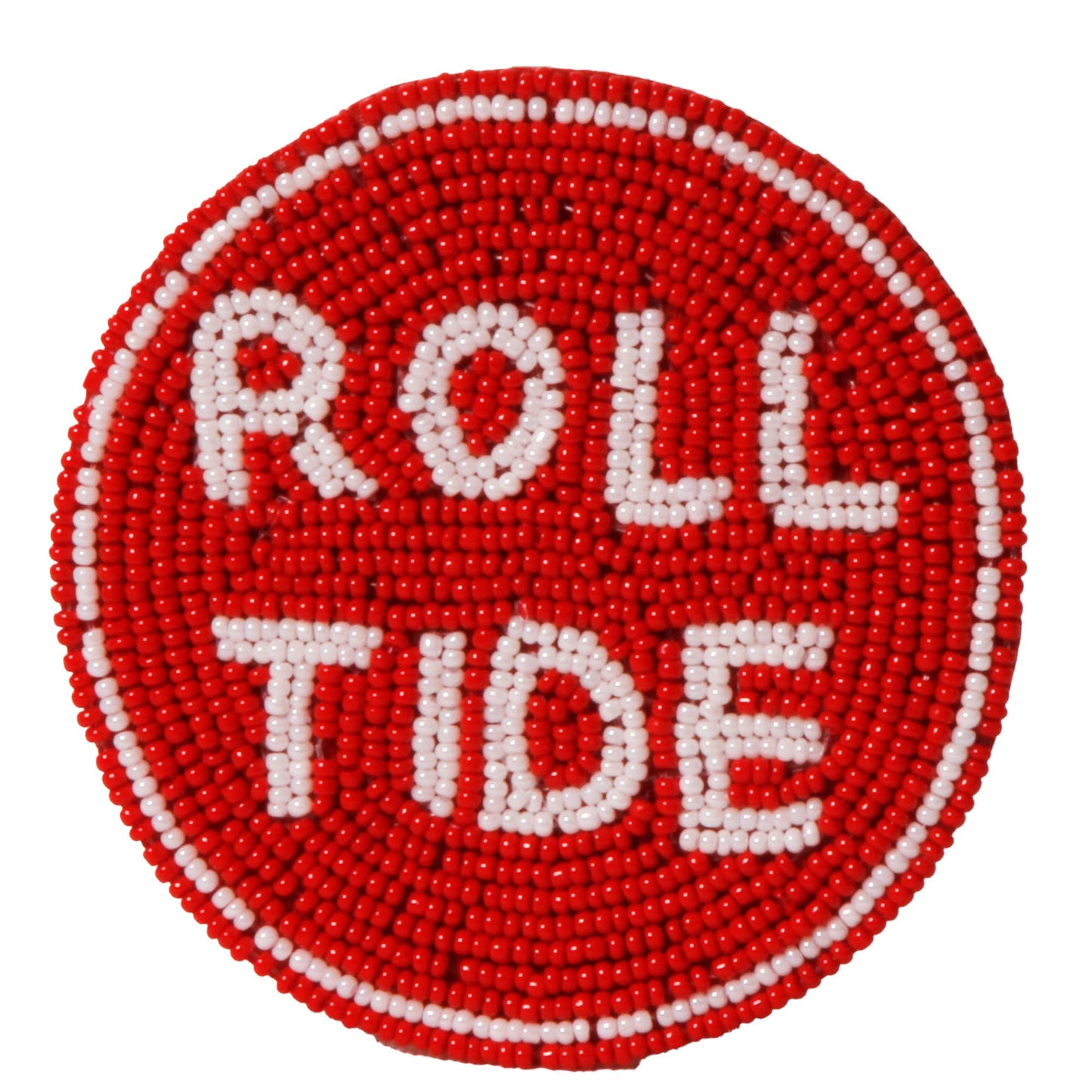 Alabama Roll Tide Game Day Beaded Button