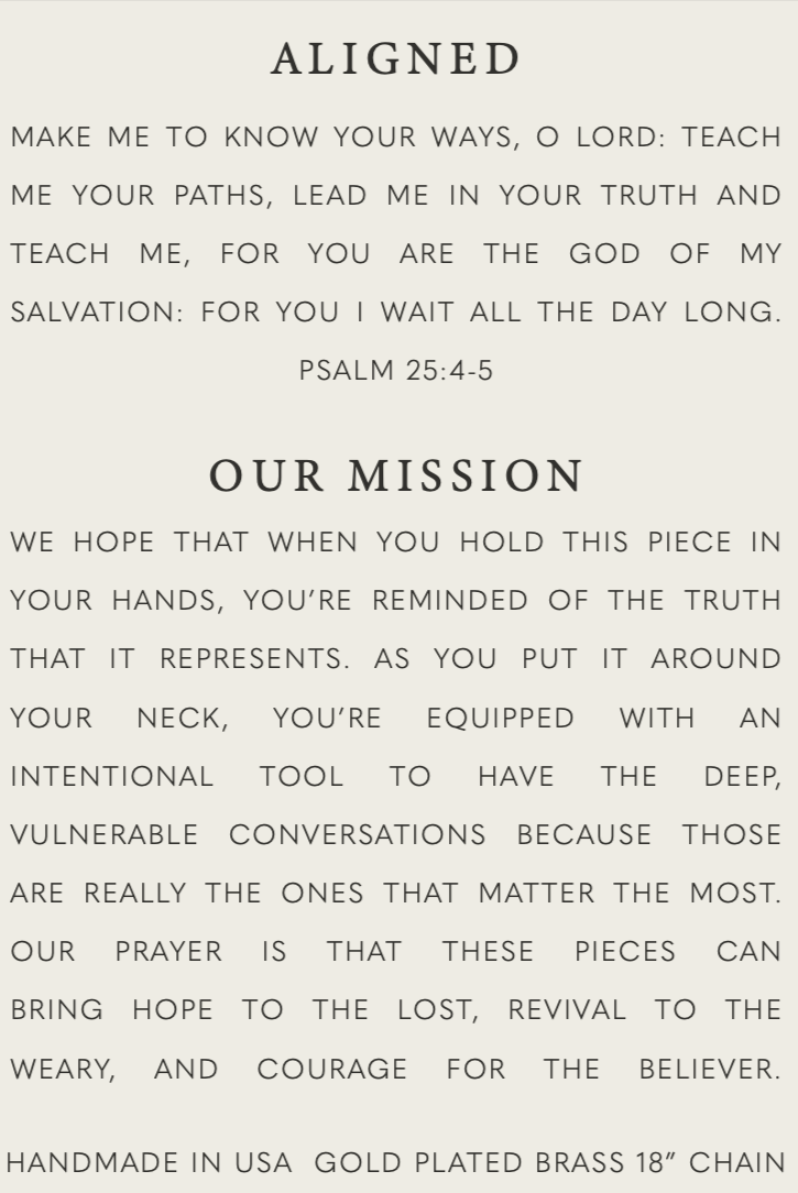 Aligned Necklace | Christian Jewelry