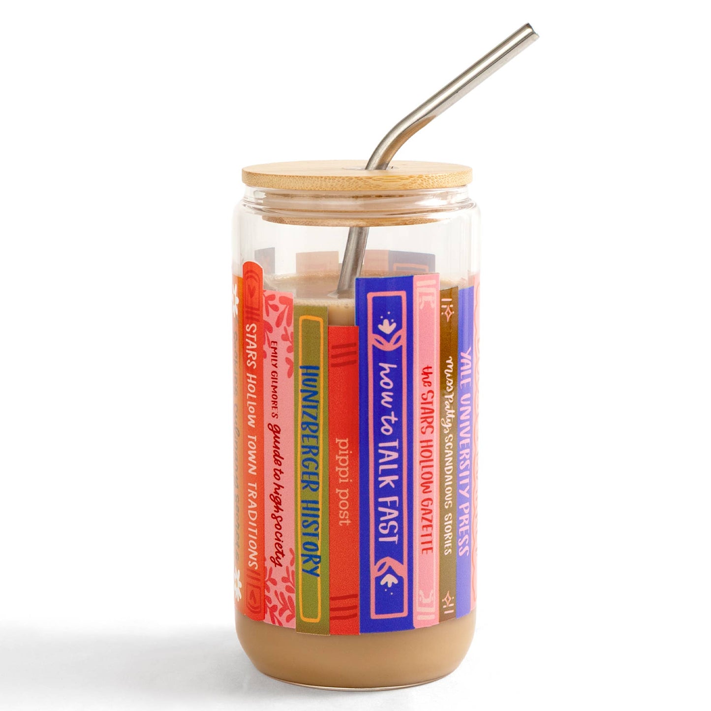 Stars Hollow Books Glass Cold Brew Tumbler