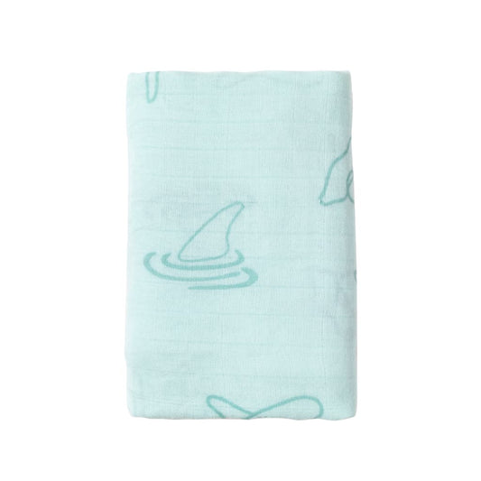 Coco Moon Muslin Swaddle Blanket Fin-tastic