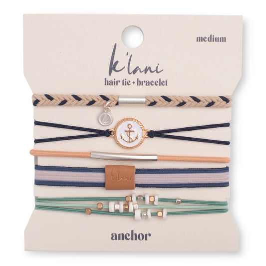 K'lani Anchor Hair Tie Bracelet Set