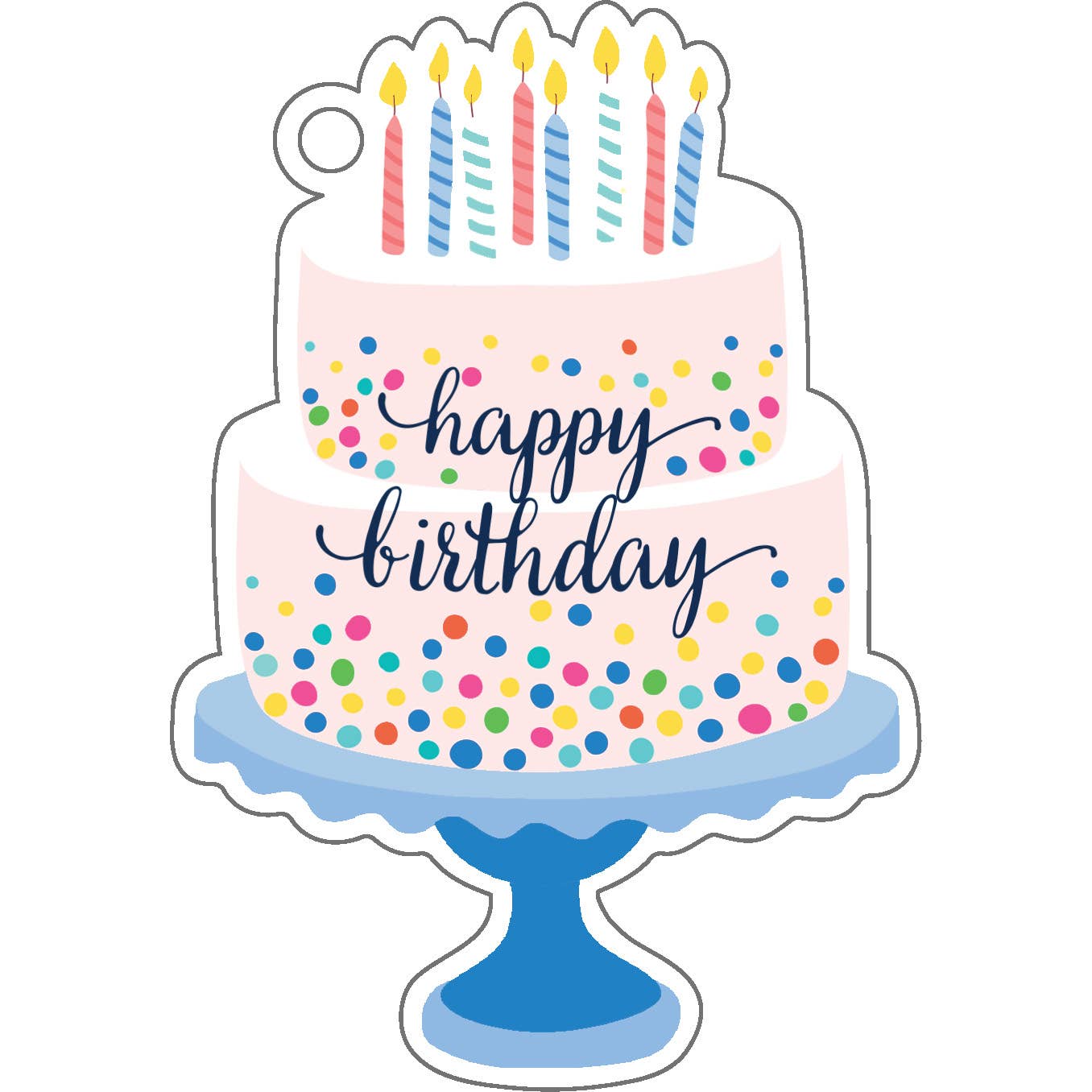 Birthday Cake Die-Cut Gift Tag