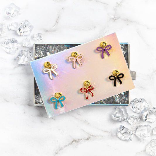 Multi Color Bow Magnetic Party Drink Charm