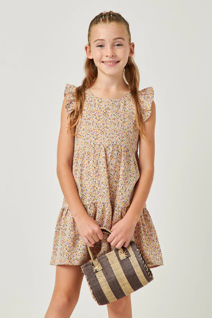 Hayden Girls Ditsy Floral Ruffle Tiered Dress