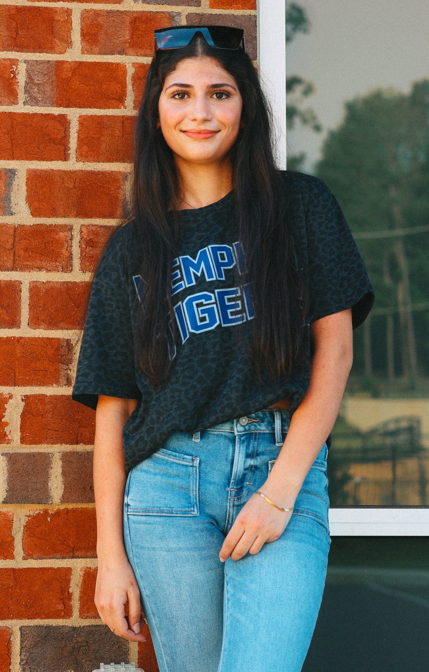 Memphis Tigers Leopard Print Game Day Tee