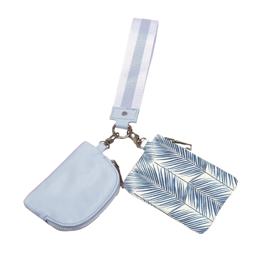 Summer Spritz Dual Pouch Wristlet | Sea Mist Blue