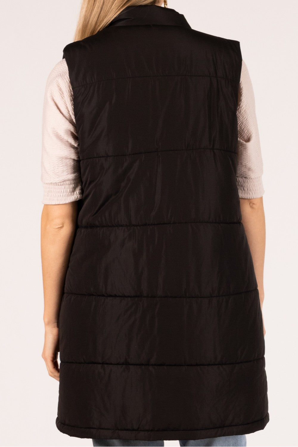 Molly Quilted Midi Puffer Vest