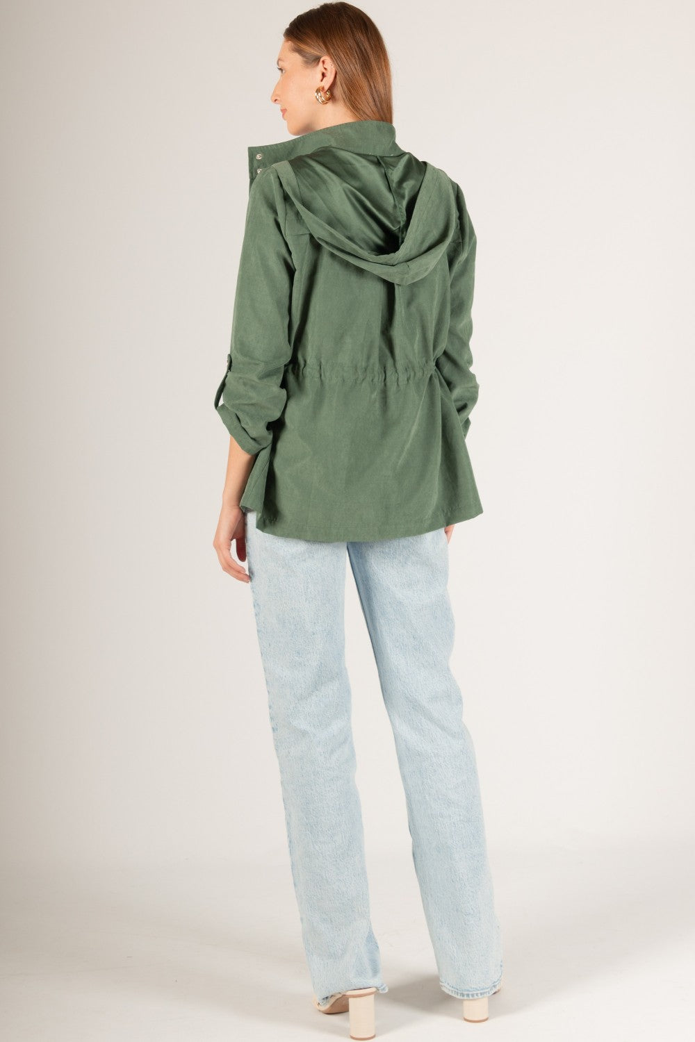 Microsuede Anorak Jacket | Hunter Green