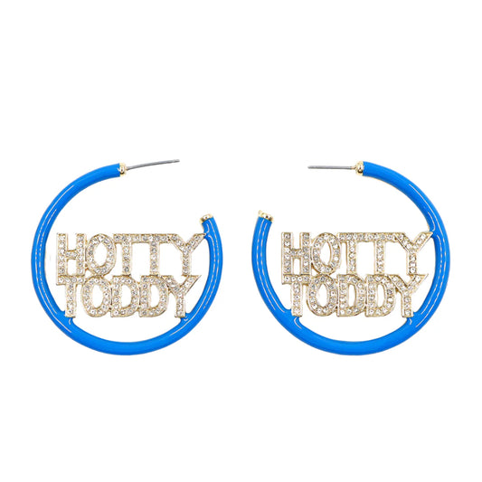 Ole Miss Pave Hoop Earrings Brianna Cannon