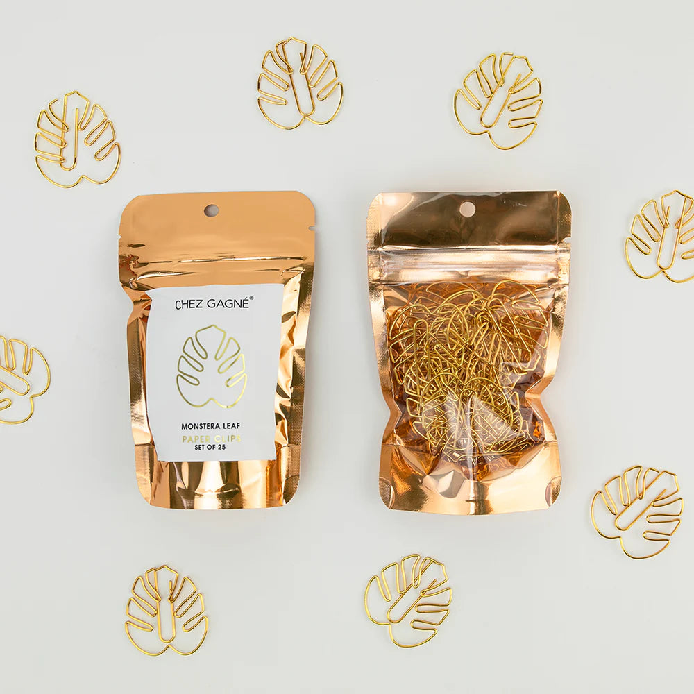 Paper Clip Pack | Monstera Leaf Pack of 25