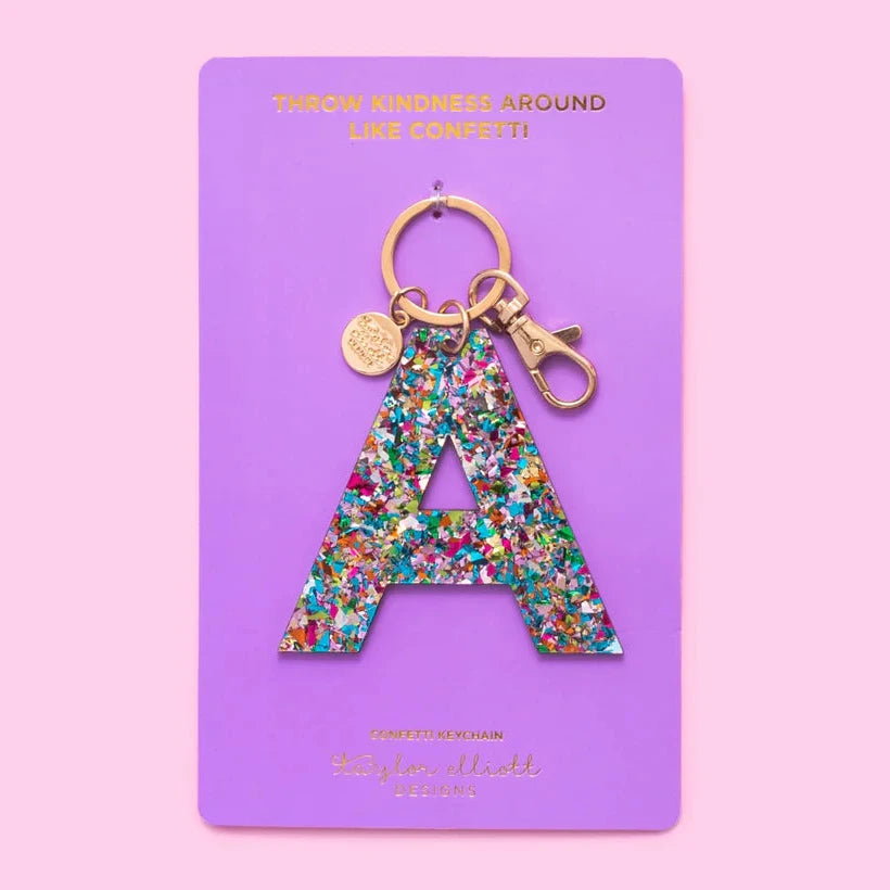 Confetti Letter Keychains