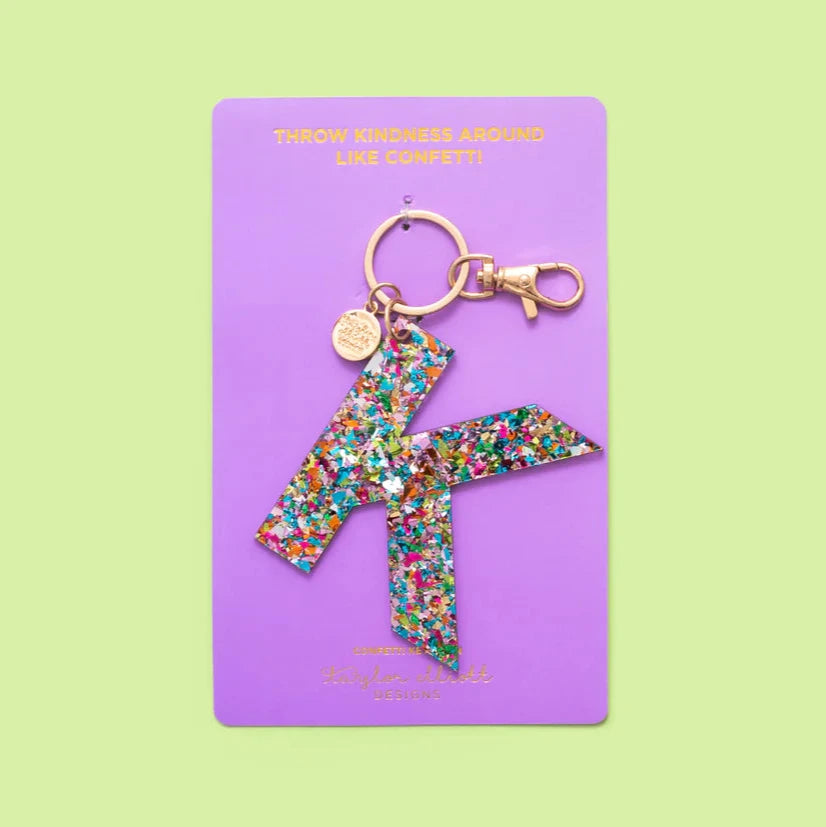 Confetti Letter Keychains