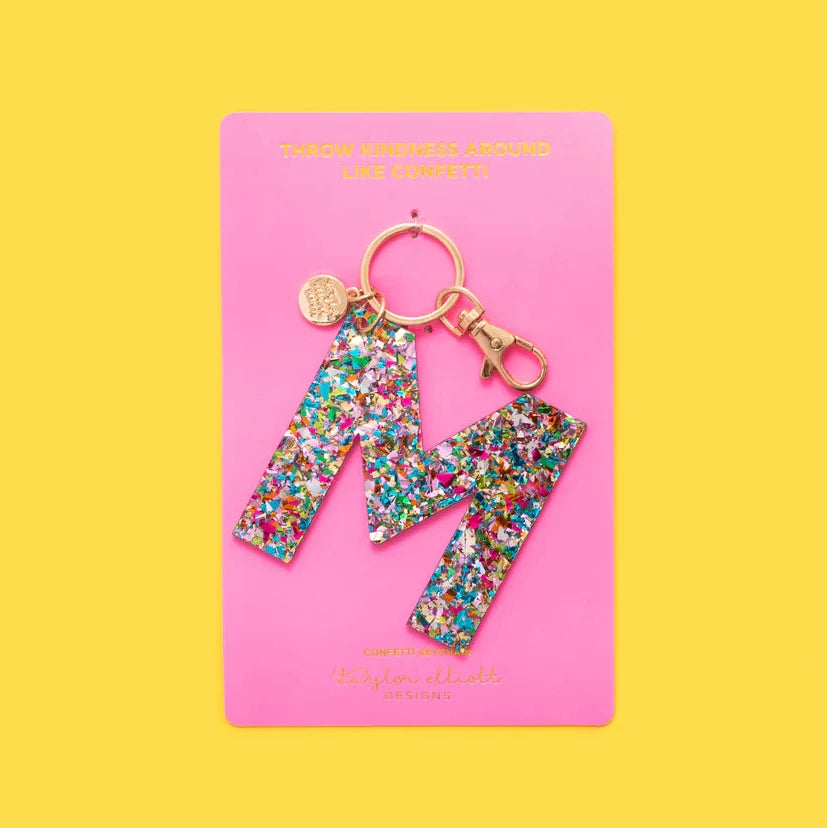 Confetti Letter Keychains