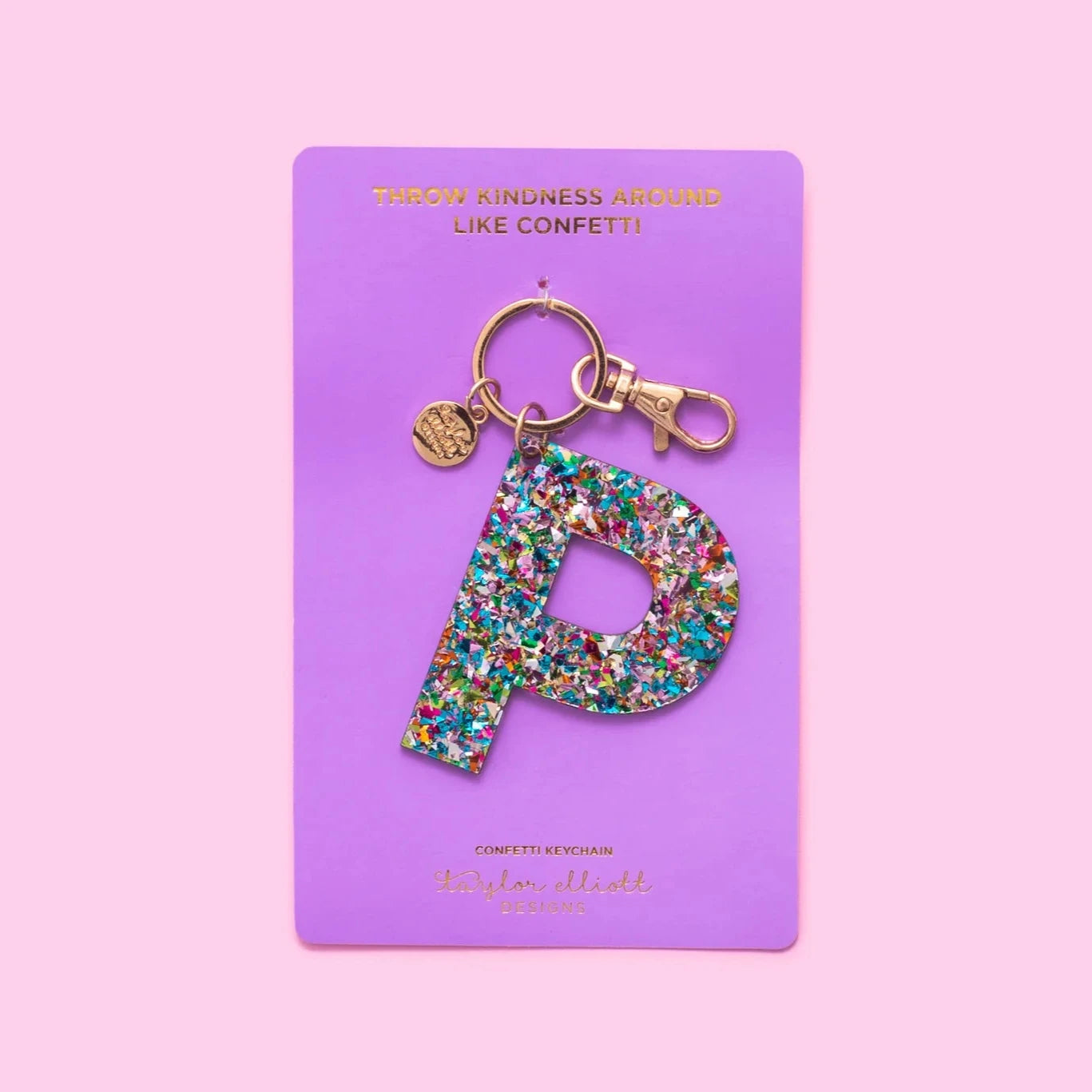 Confetti Letter Keychains