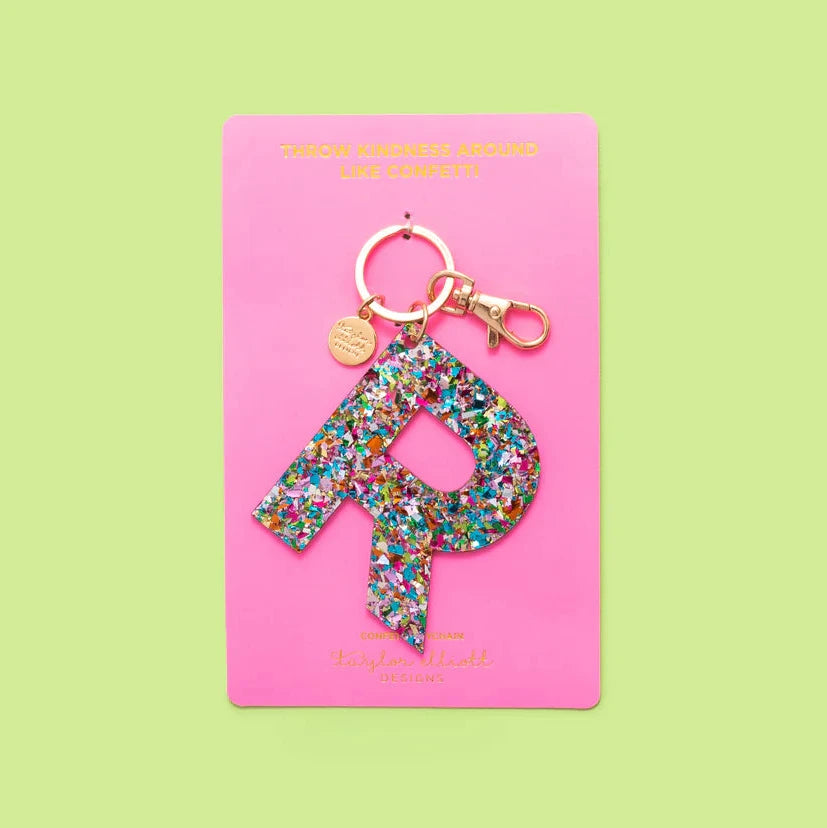 Confetti Letter Keychains