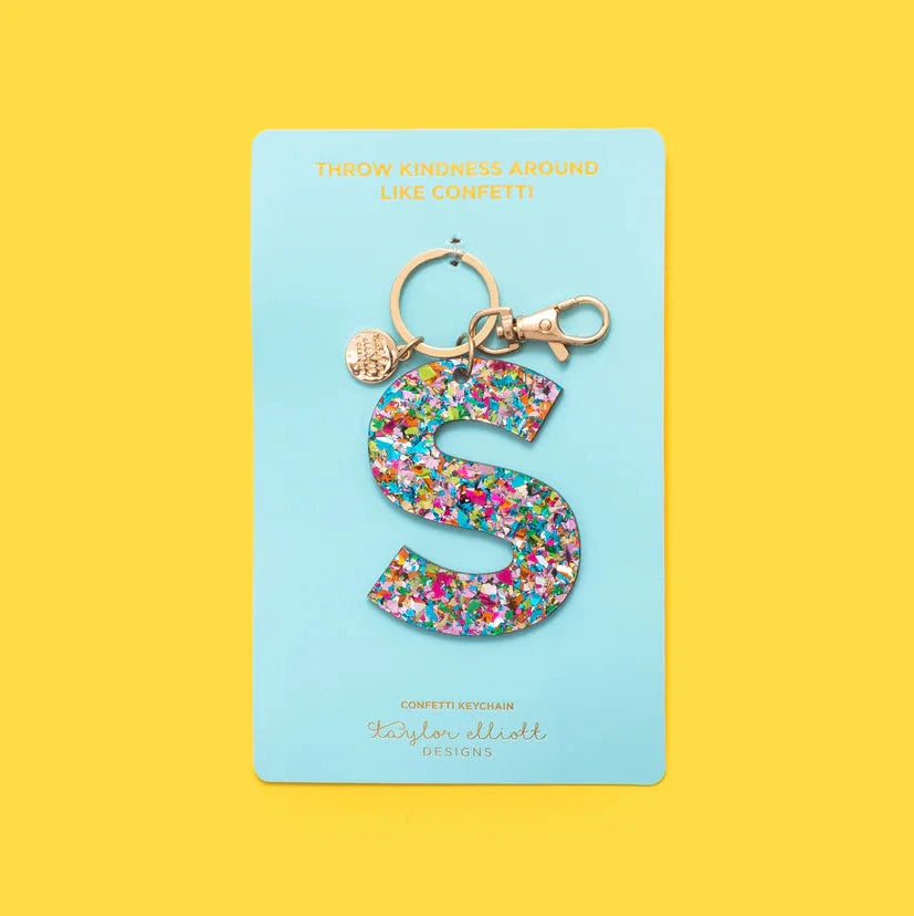Confetti Letter Keychains
