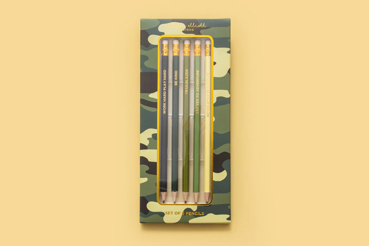 Taylor Elliott Camo Pencil Set