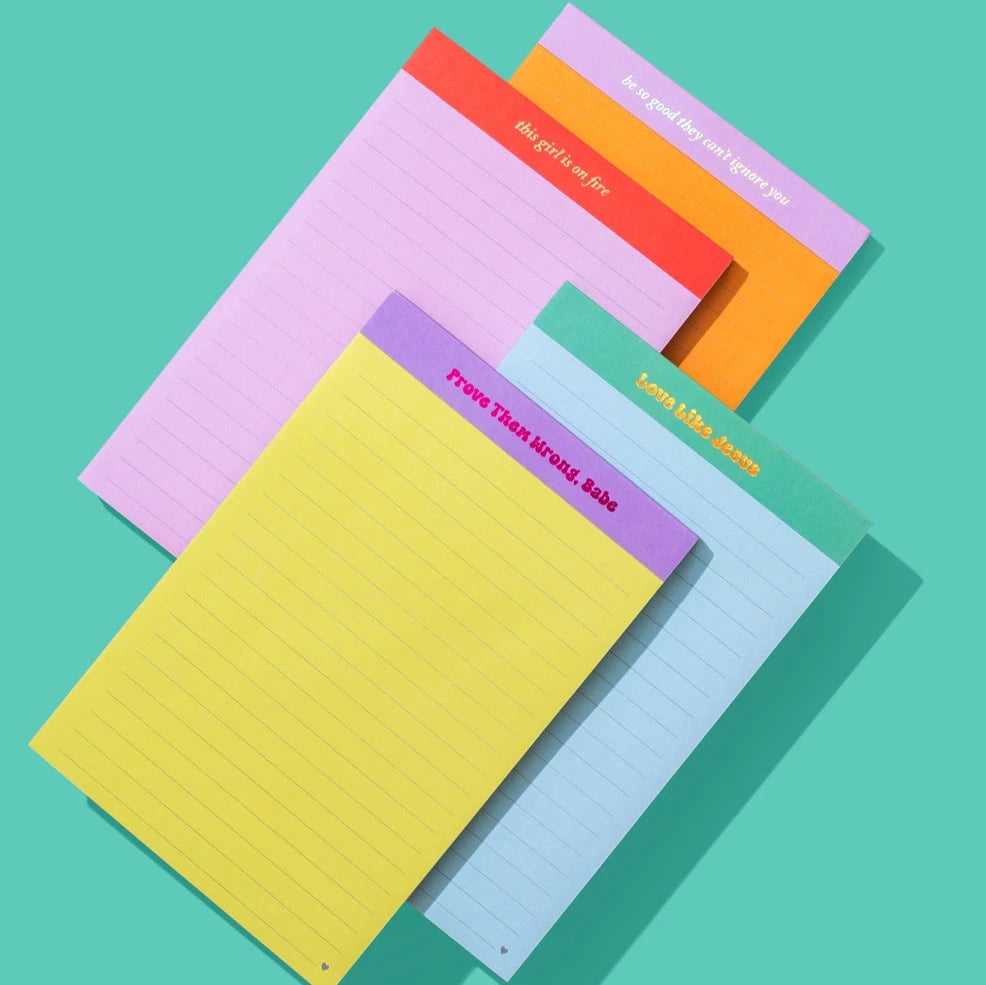 Motivational Colorful Notepads with Perforated Lined paper