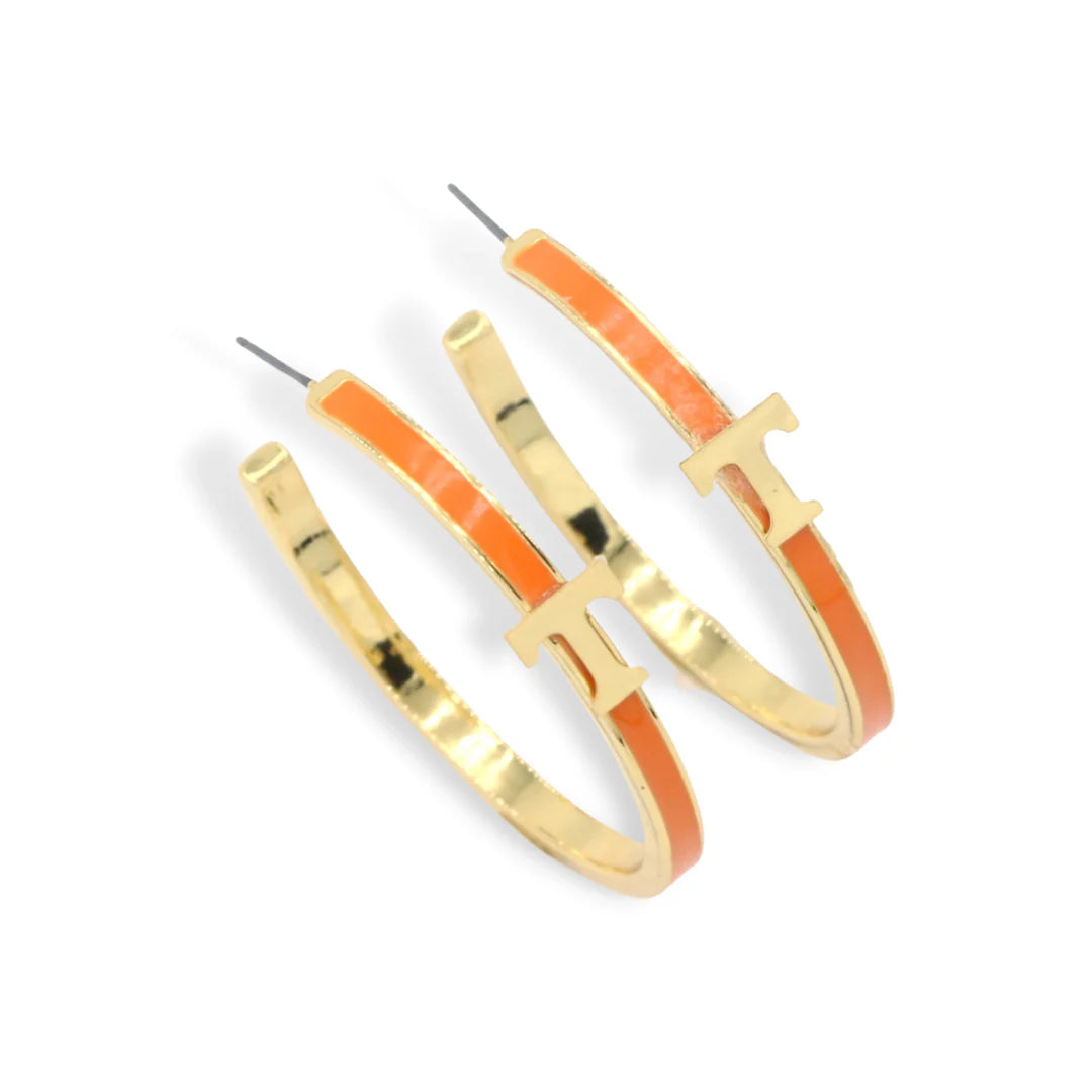 University of Tennesse Logo Hoop Earrings