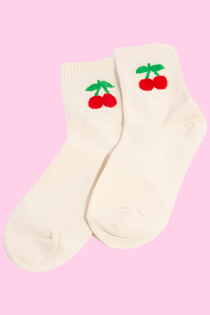 Cherry Ankle Socks