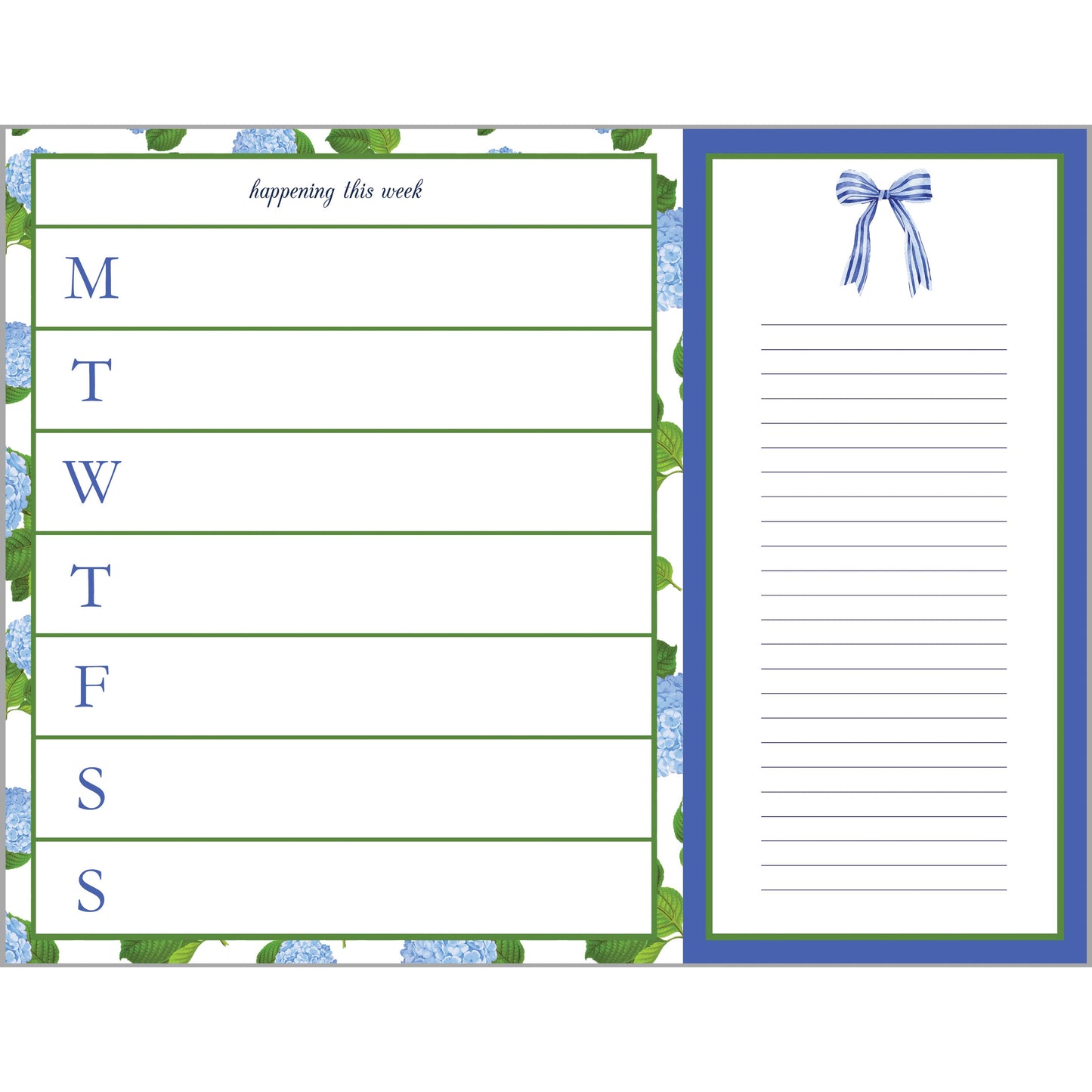 Weekly Meal Planning Notepad and Market List