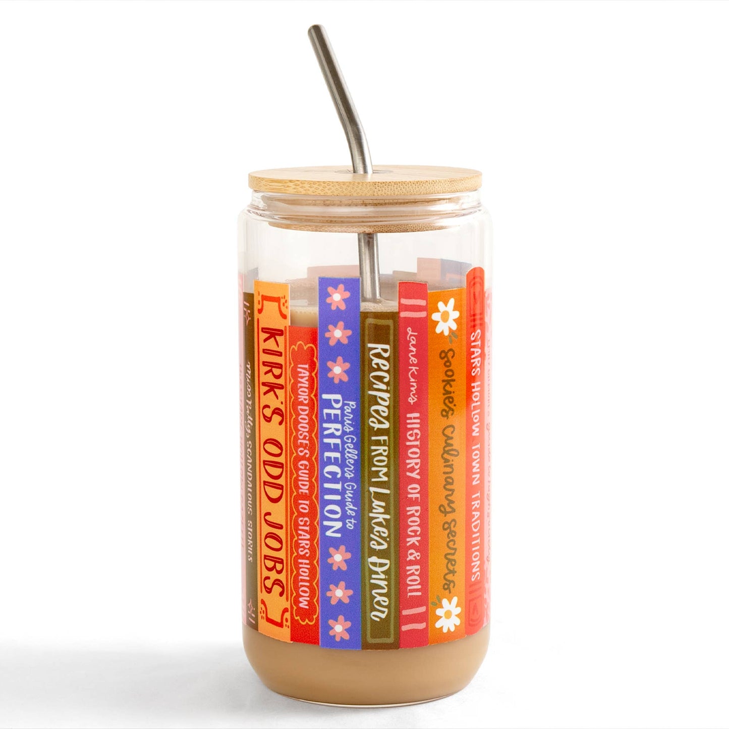 Stars Hollow Books Glass Cold Brew Tumbler
