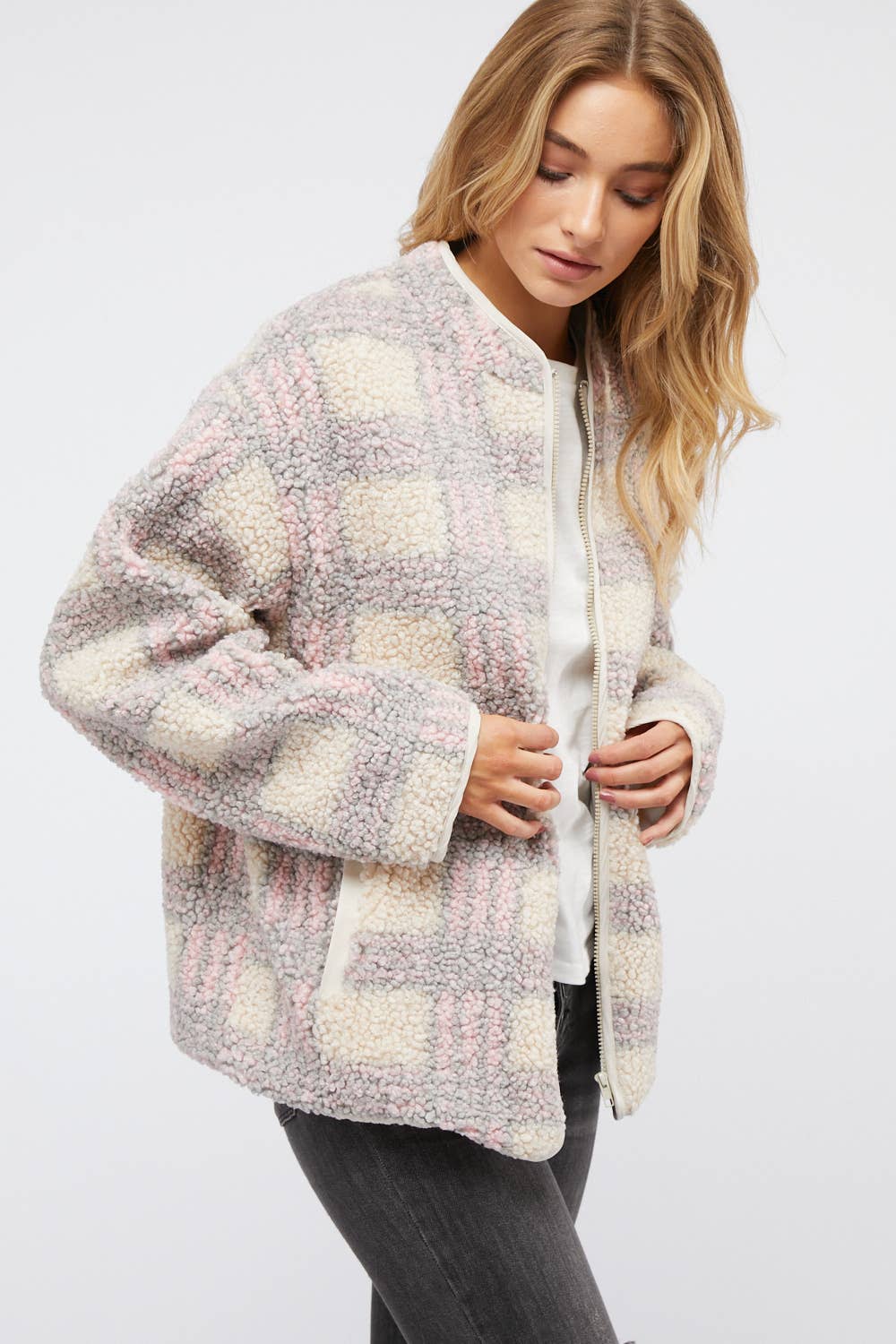 Plaid Zipper Jacket