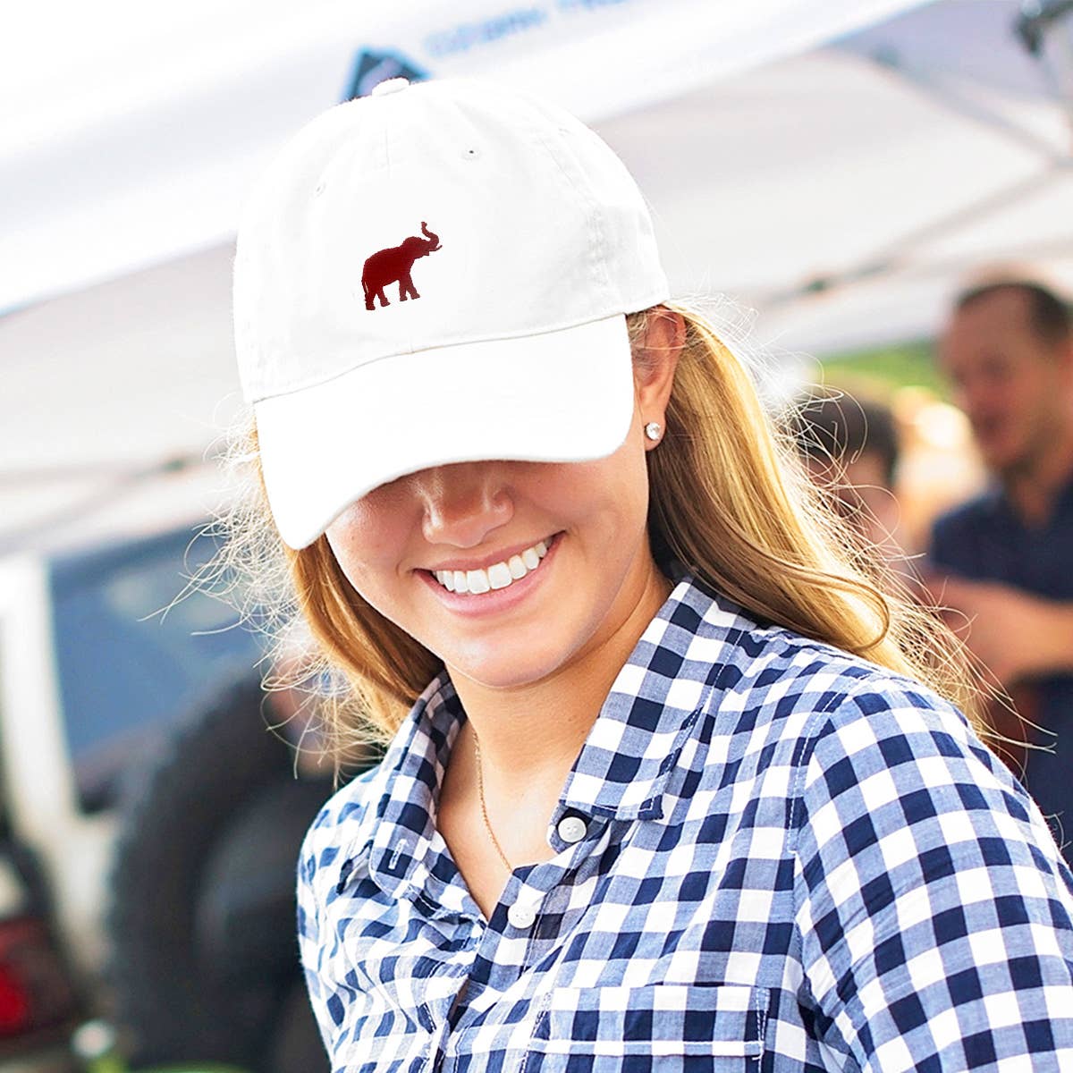 Alabama Embroidered Roll Tide White Game Day Dad Hat