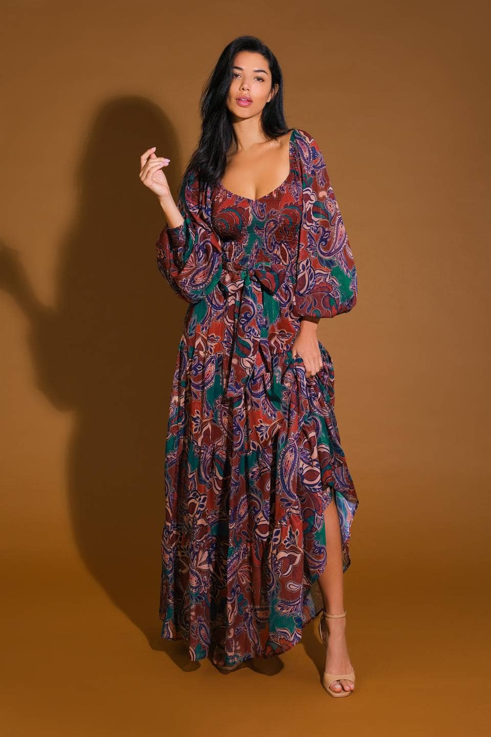 Darling Sensation Woven Maxi Dress