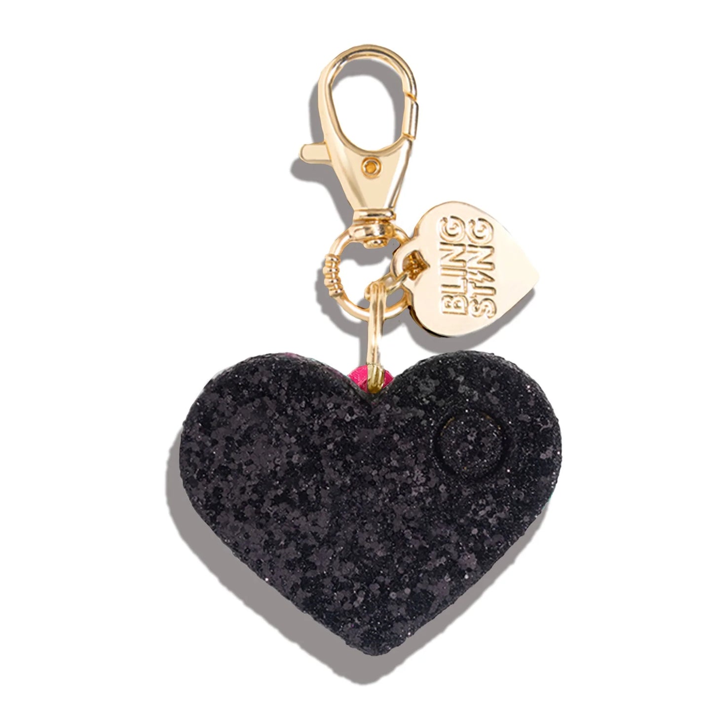 Safety Alarm Glitter Heart Keychain