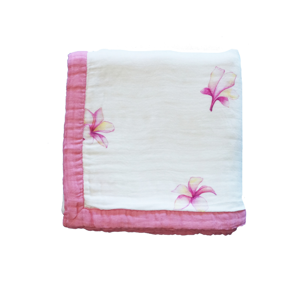 Plumeria Bamboo Security Blanket
