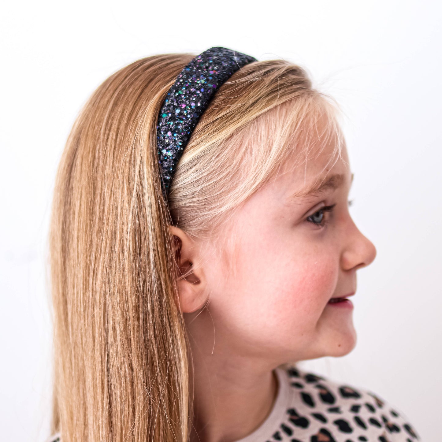 Chunky Glitter Headband | Black
