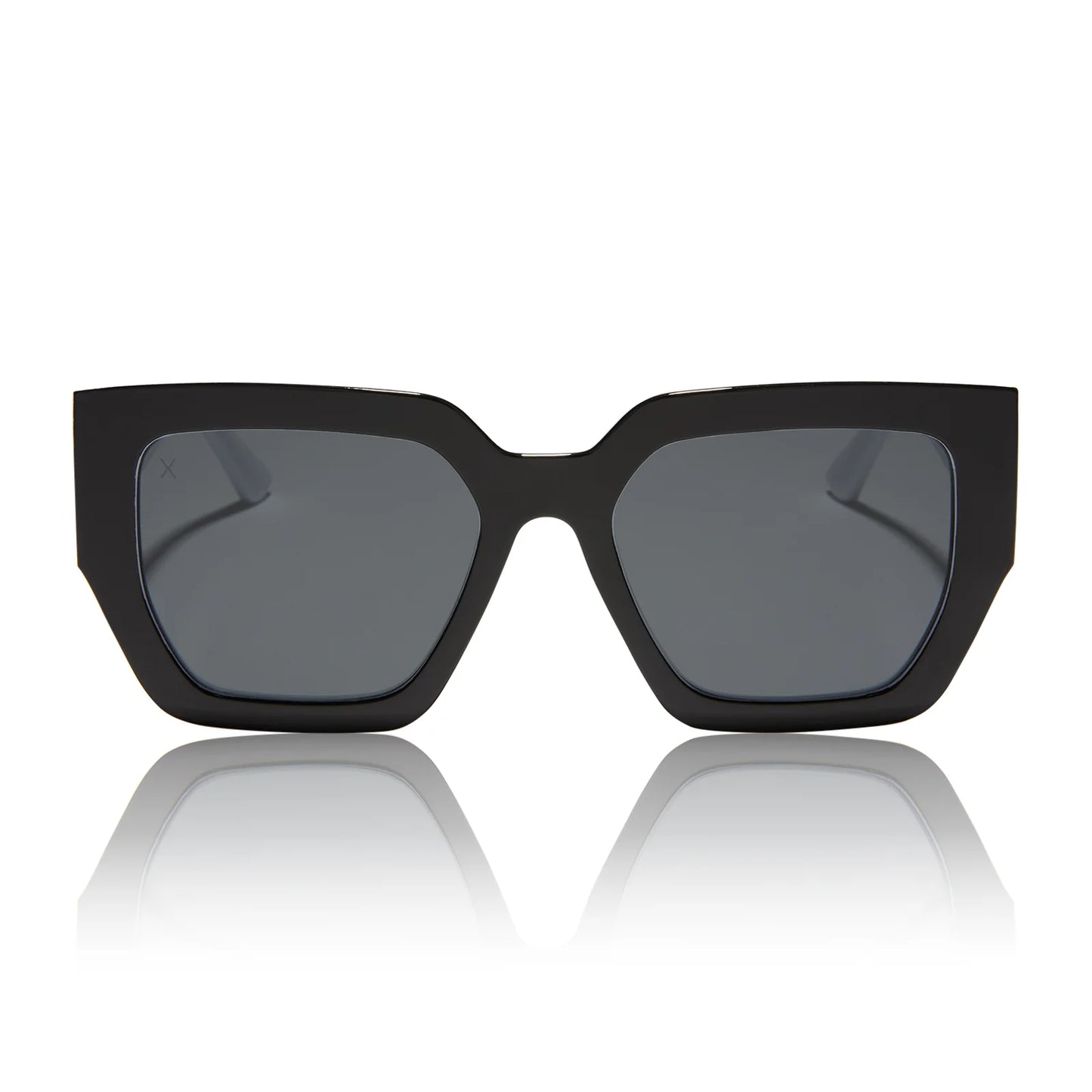 dime she's a 10 black & white + smoke polarized sunglasses