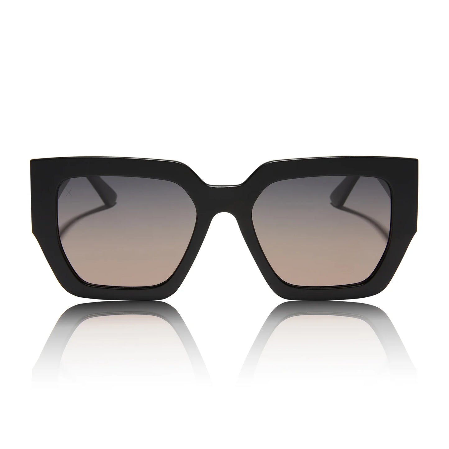 dime she's a 10 matte black and orchid gradient polarized sunglasses