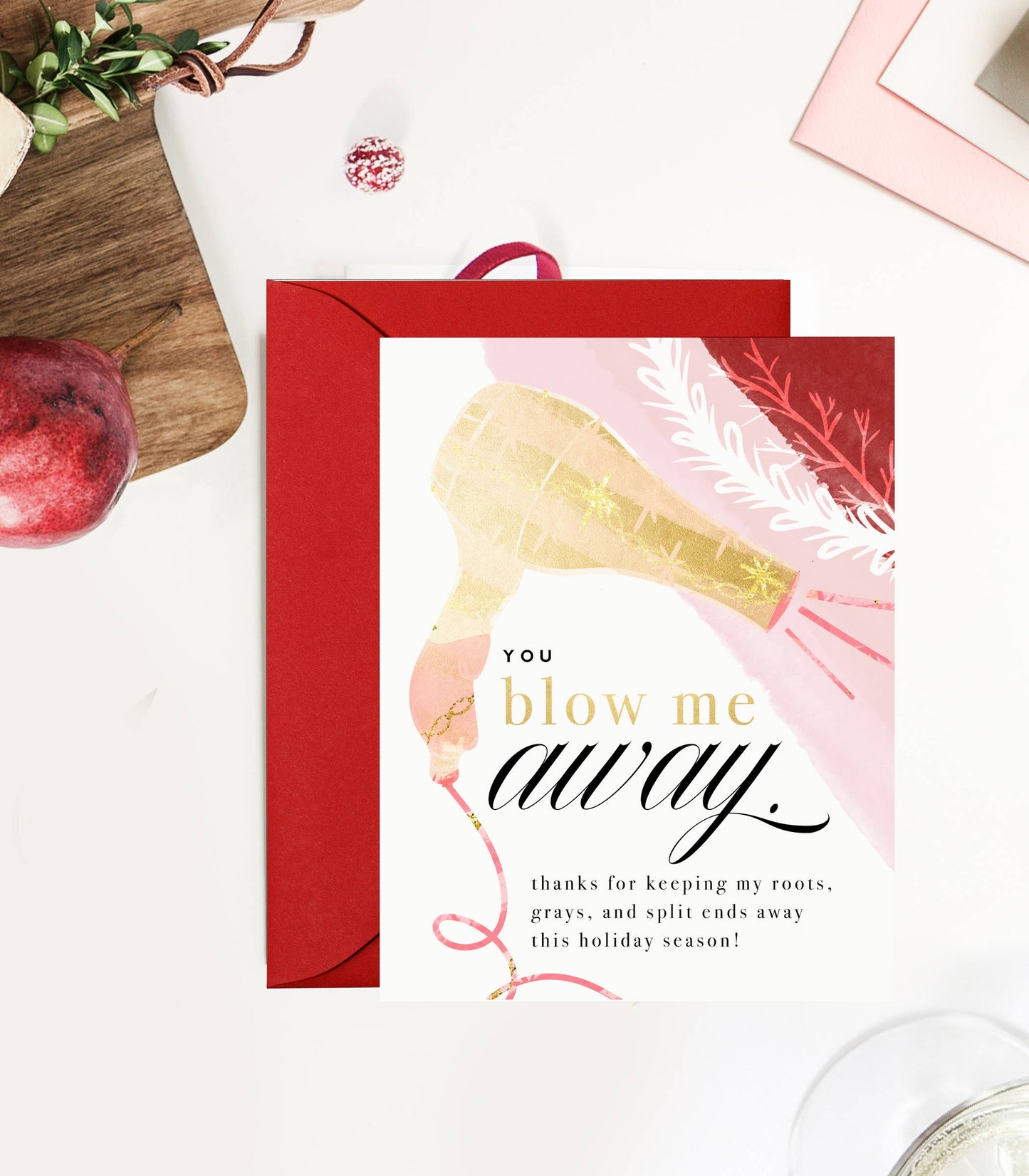 Holiday Thank You Card for Hairdressers