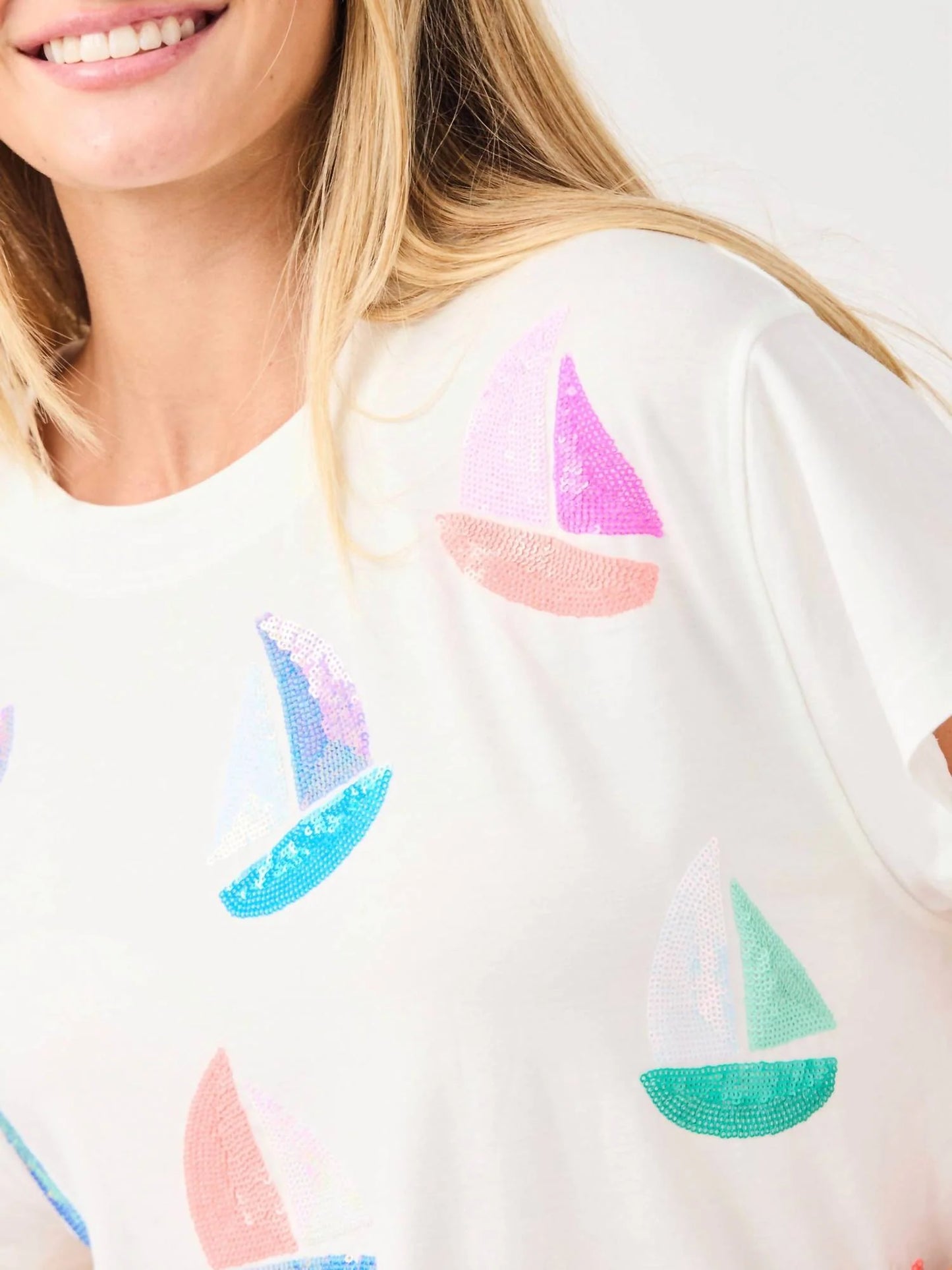 Emily Sail Away Sequin Top