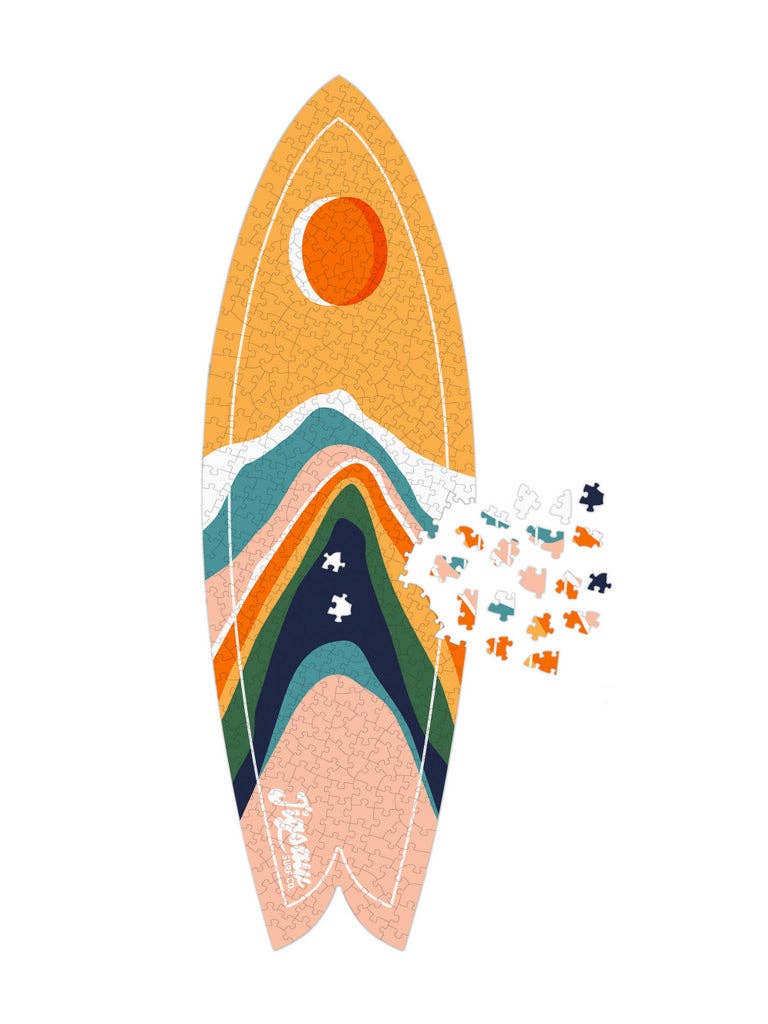 Jigsaw Surf Co Puzzle Wall Art | Moonrise Mountains
