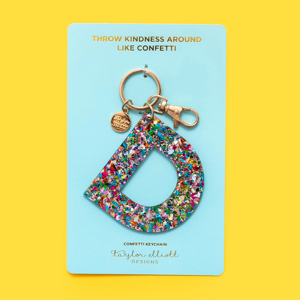 Confetti Letter Keychains
