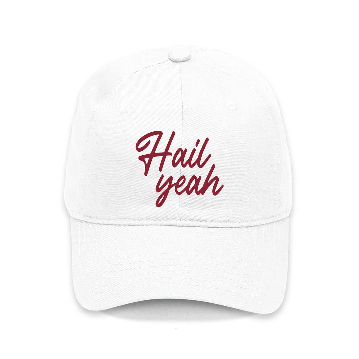Mississippi State Hail Yea Embroidered White Game Day Dad hat