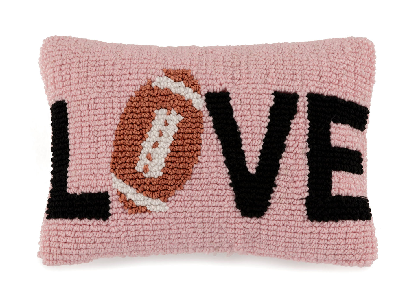 "LOVE" Football Throw Pillow