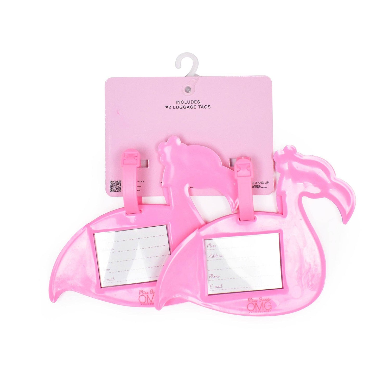 Flamingo Luggage Tag Set of 2