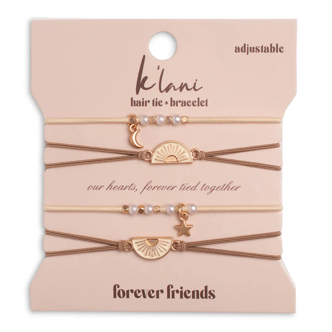 k'lani hair tie bracelet set forever friends